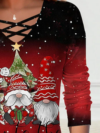 Casual Christmas Elk T-Shirt