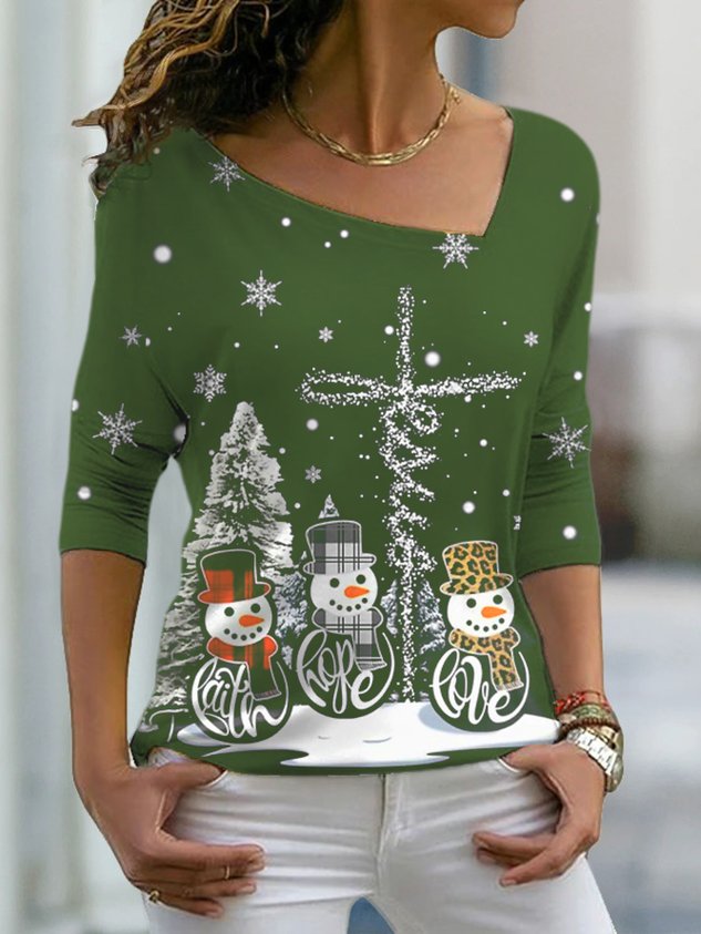 Square Neck Casual T-Shirt