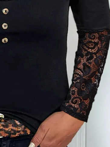 Lace Regular Fit Elegant T-Shirt