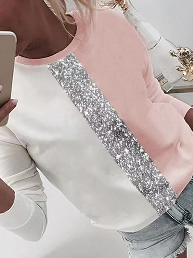 Cotton Blends Color Block Geometric T-shirt