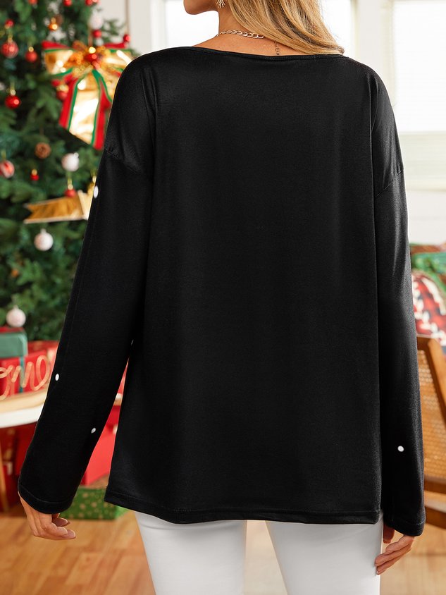 Square Neck Casual T-Shirt