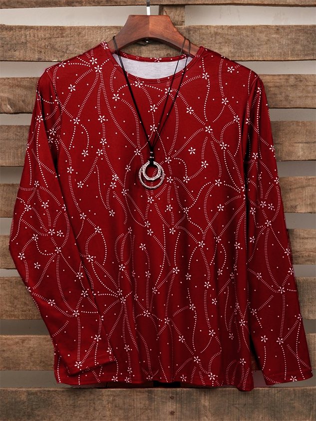 Christmas Floral Holiday T-Shirt