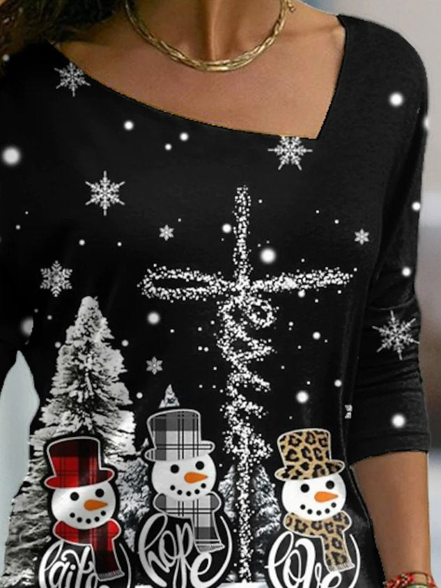 Square Neck Casual T-Shirt