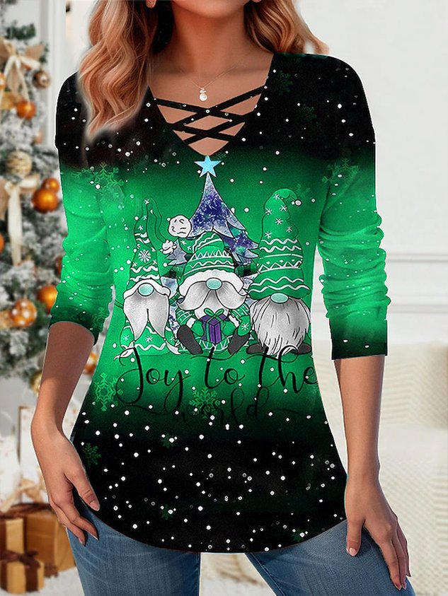 Casual Christmas Elk T-Shirt