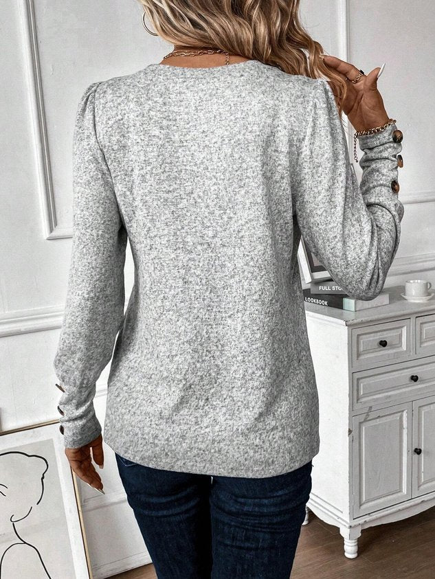 Crew Neck Casual Loose Plain T-Shirt