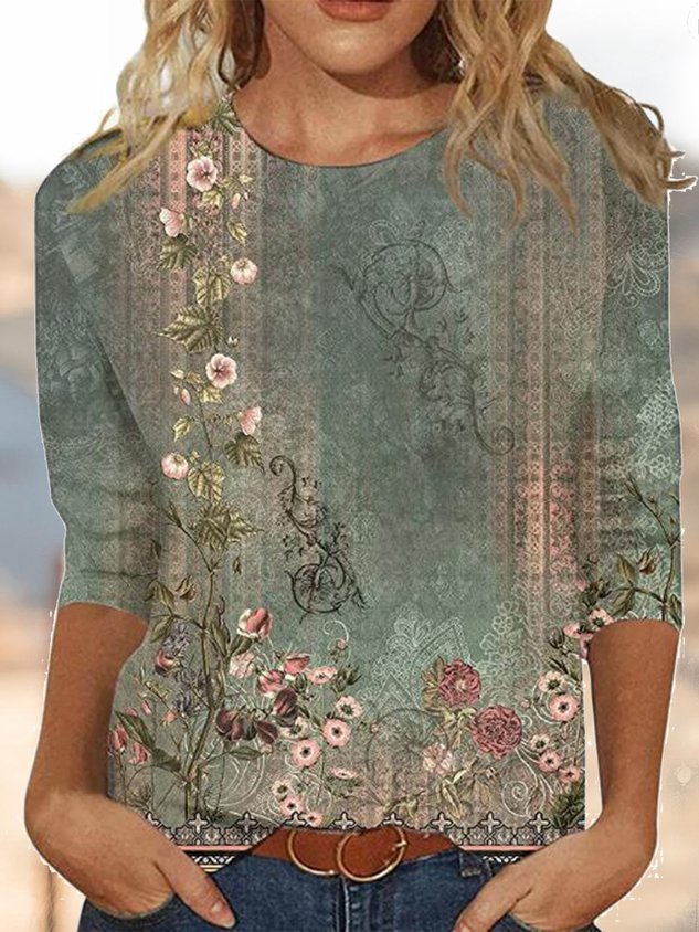 Floral Casual T-Shirt