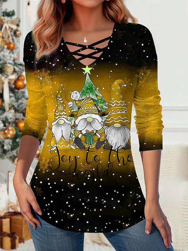 Casual Christmas Elk T-Shirt
