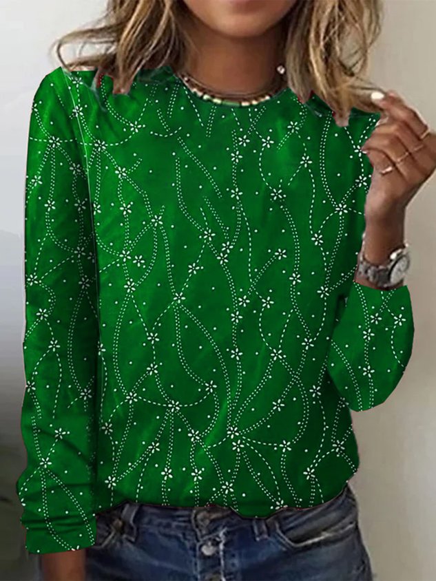 Christmas Floral Holiday T-Shirt